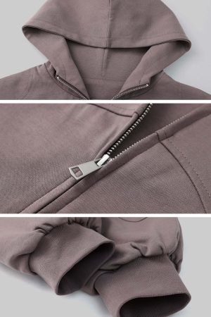 WARDEN EDGE Zipped Hooded Sweatshirt Jacket
