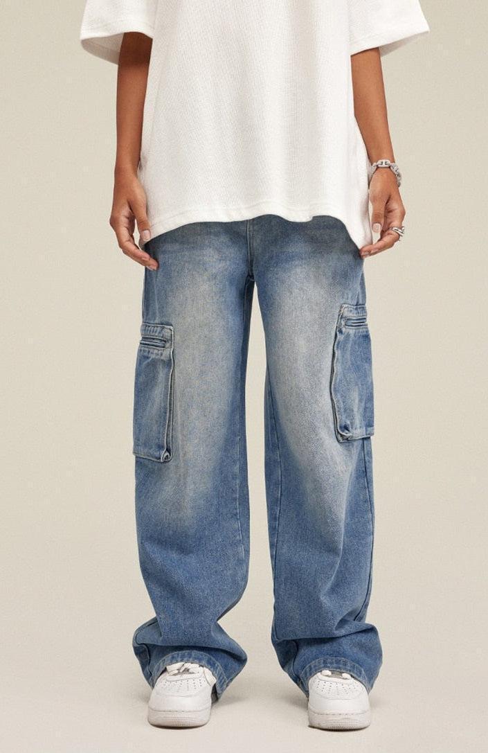Washed Baggy Cargo Jeans Washed Baggy Cargo Jeans