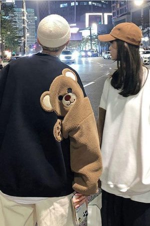 Weirdcore Bear Sleeve Sweatshirt