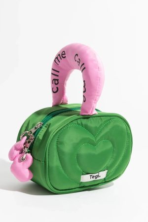 Weirdcore Heart Puffer Handbag