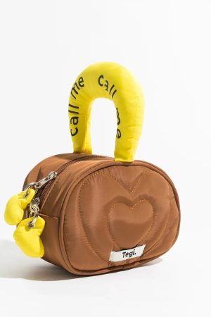 Weirdcore Heart Puffer Handbag