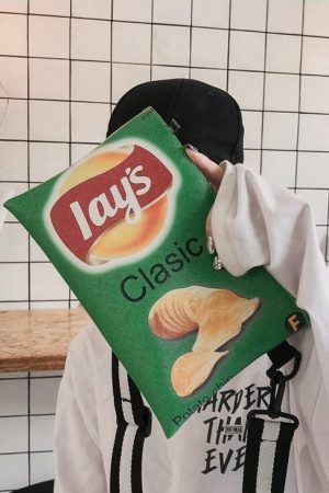 Weirdcore Lays Chips Crossbody Bag