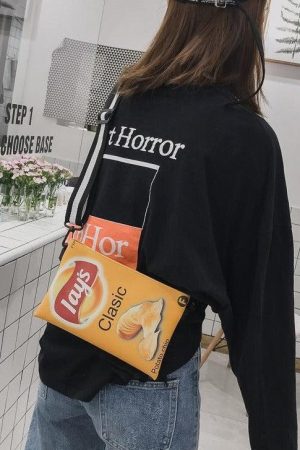 Weirdcore Lays Chips Crossbody Bag