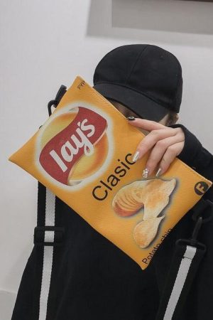Weirdcore Lays Chips Crossbody Bag