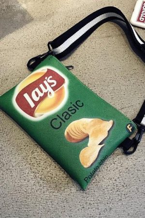 Weirdcore Lays Chips Crossbody Bag