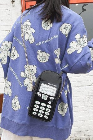 Weirdcore Retro Mobile Phone Shaped Handbag