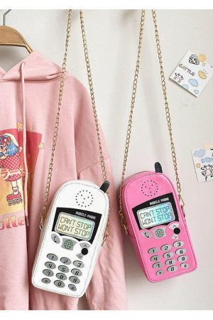 Weirdcore Retro Mobile Phone Shaped Handbag