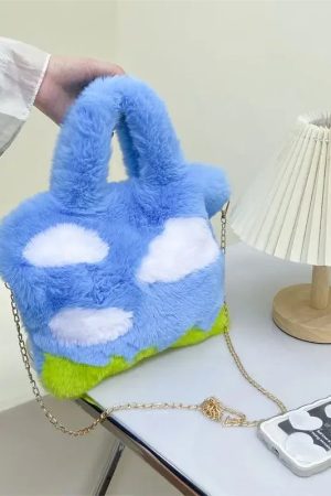 White Clouds & Blue Sky Fluffy Bag