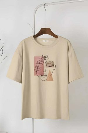 Woman Face Minimal Tee
