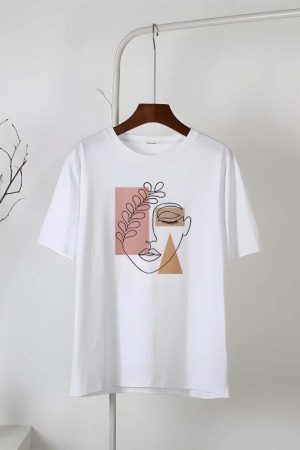 Woman Face Minimal Tee