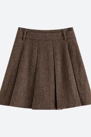 Wool Blazer Jacket & Mini Skirt Two Piece Set