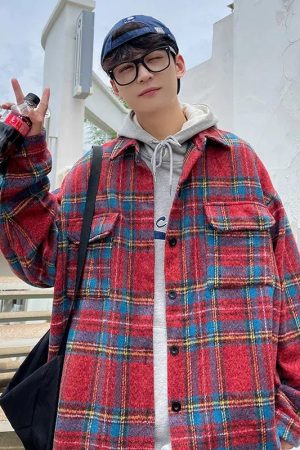 Wool Plaid Shirt Jacket