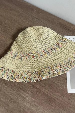 Woven Straw Bucket Hat
