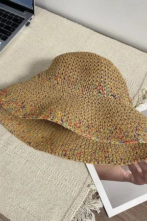 Woven Straw Bucket Hat