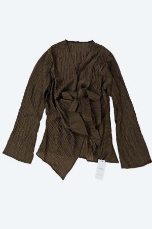 Wrap Around Blouse & Maxi Skirt Two Piece Set