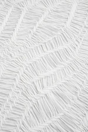 Wrinkled Lace Up Mini Dress