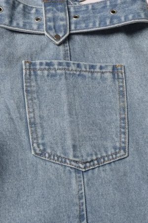 Y2K Belted Cut Out Jeans