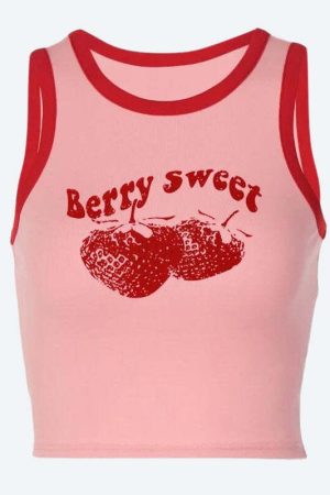 Y2K Berry Sweet Crop Top