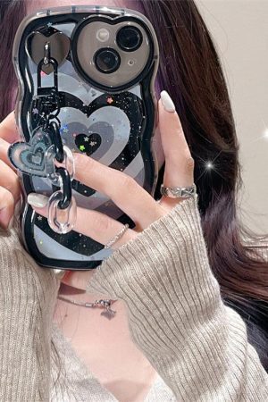 Y2k Chain and Heart iPhone Case