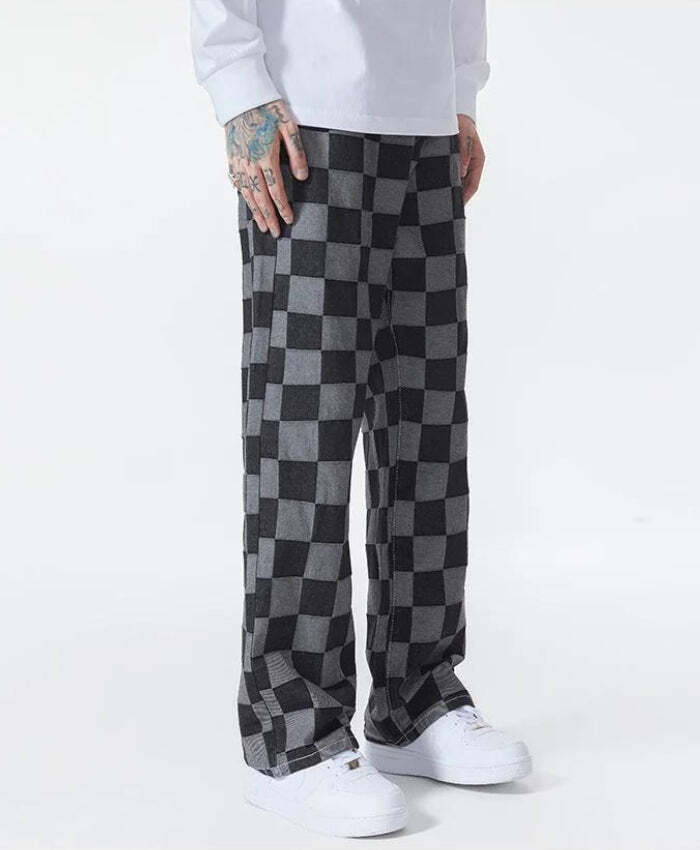 Y2K Checkered Black Pants Y2K Checkered Black Pants