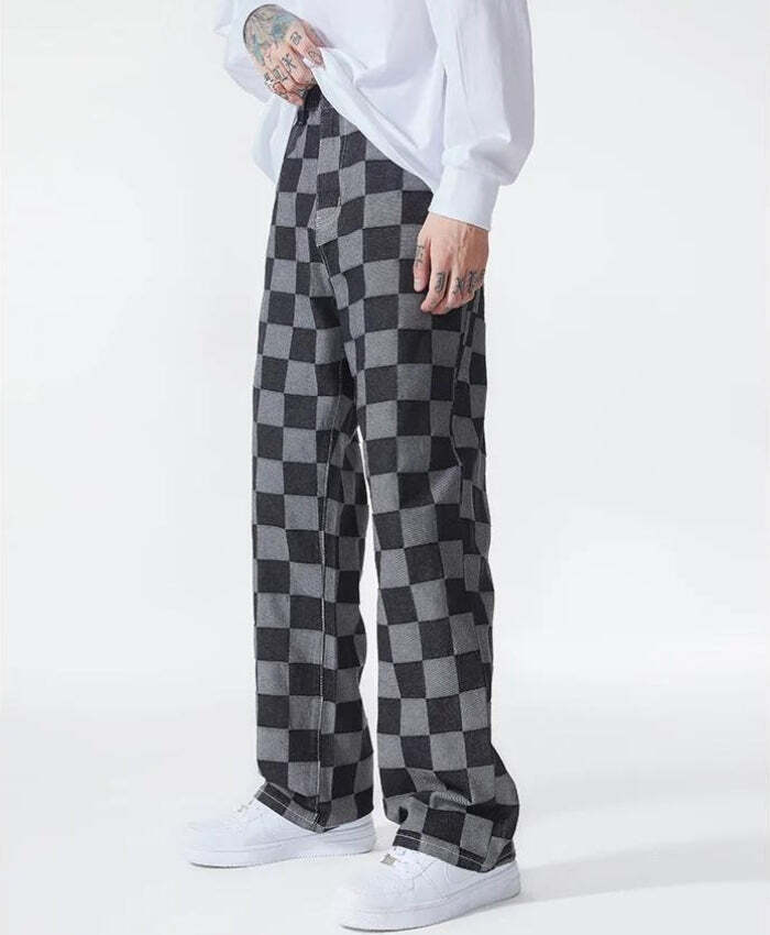 Y2K Checkered Black Pants Y2K Checkered Black Pants