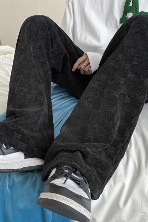 Y2K Checkered Elasticated Sweatpants