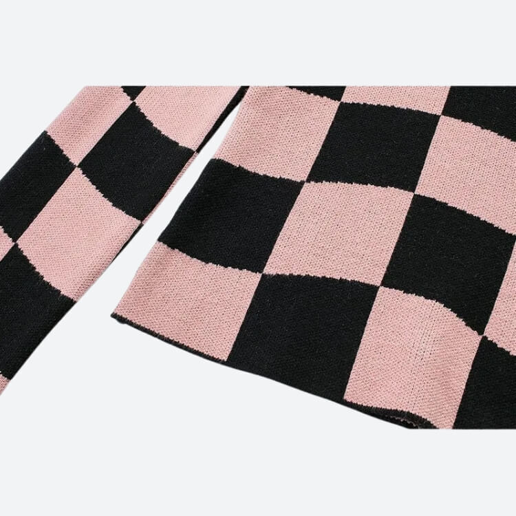 Y2K Checkered Square Neck Top Y2K Checkered Square Neck Top