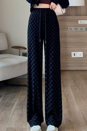 Y2K Checkered Sweatpants