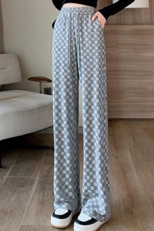 Y2K Checkered Sweatpants