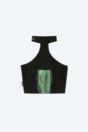 Y2K Cropped Halter Top