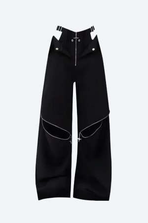 Y2K Cut Out Waist Pants