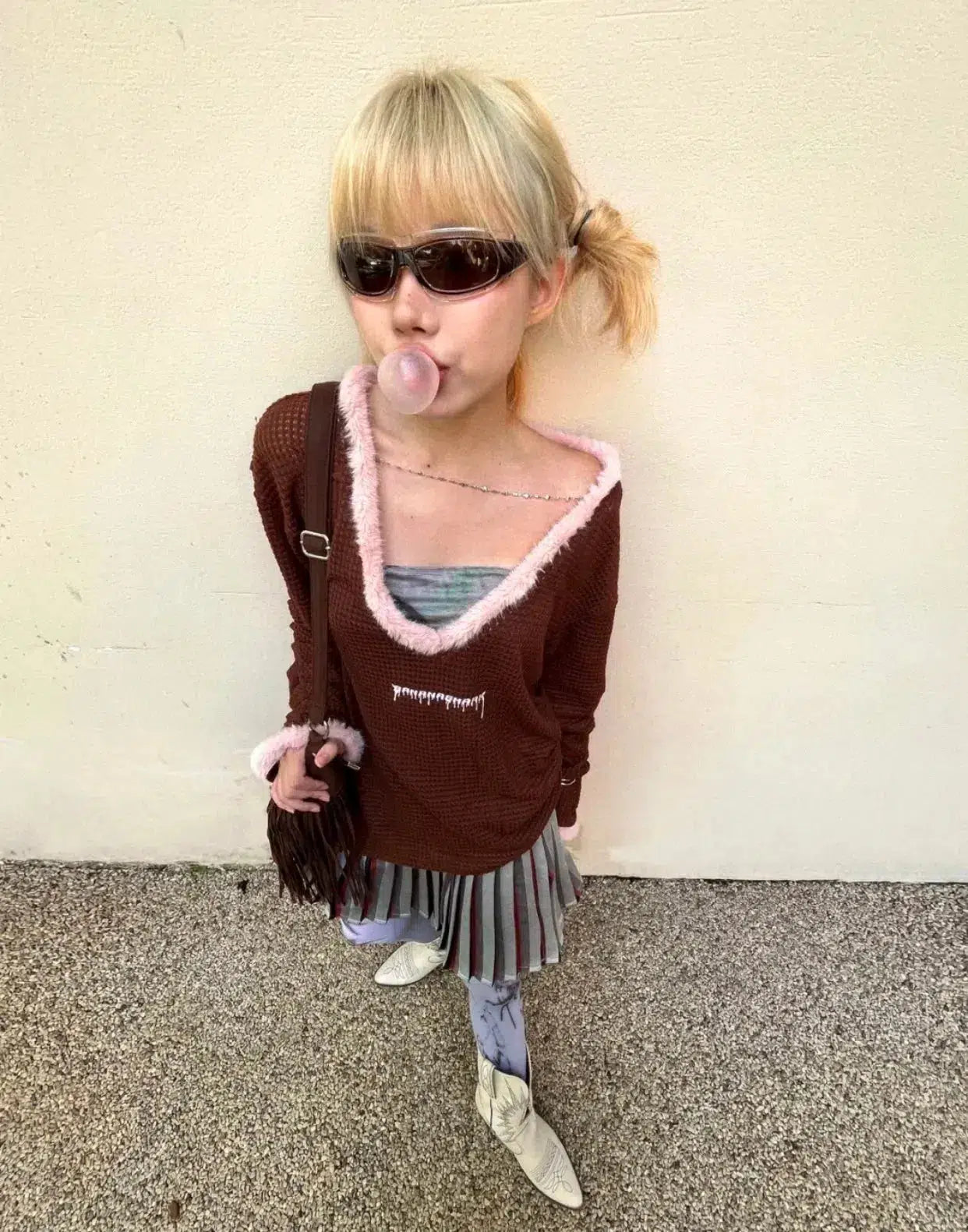 Y2K Deep Neck Sweater Y2K Deep Neck Sweater