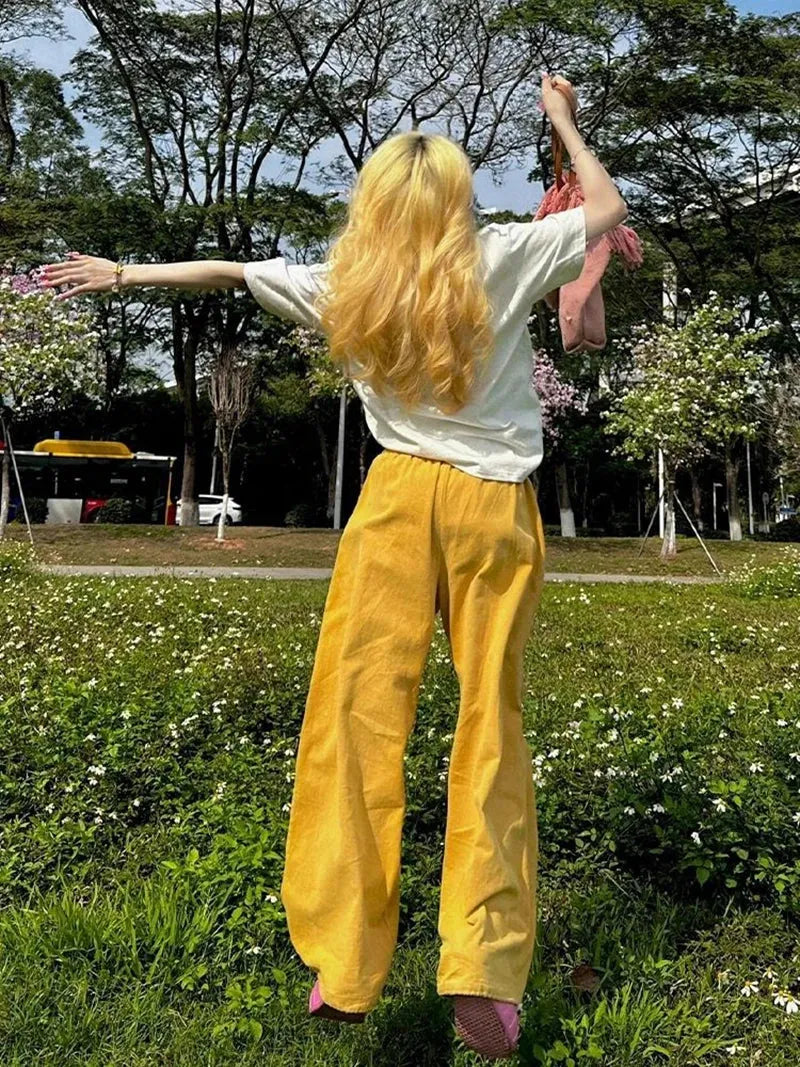 Y2K Embroidered Wide Leg Pants Y2K Embroidered Wide Leg Pants