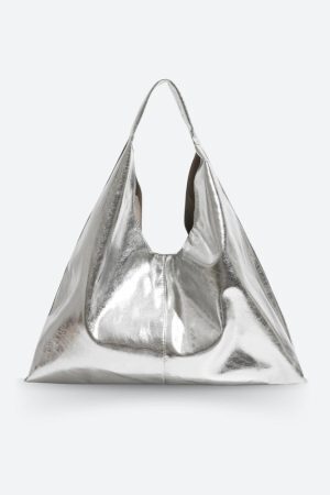 Y2K Faux Patent Leather Hobo Bag
