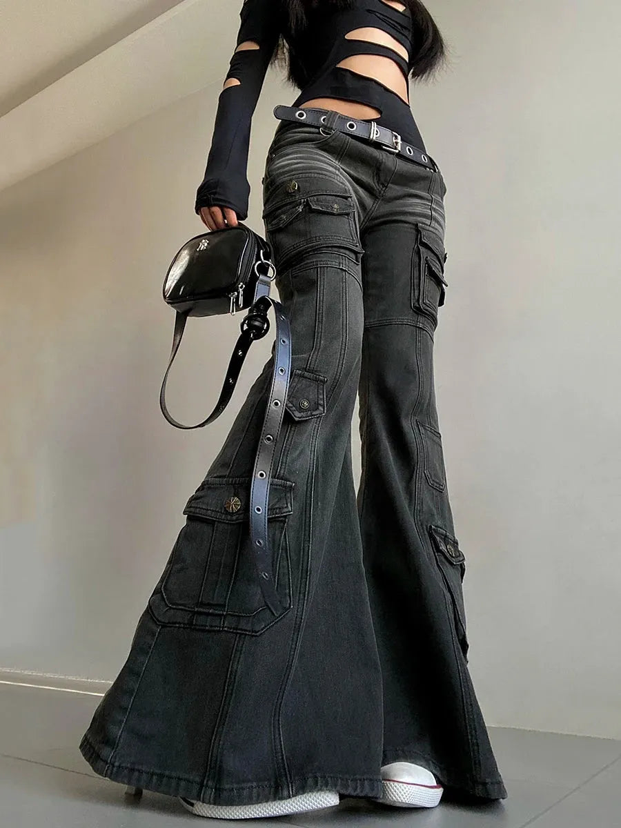 Y2K Flared Cargo Jeans Y2K Flared Cargo Jeans