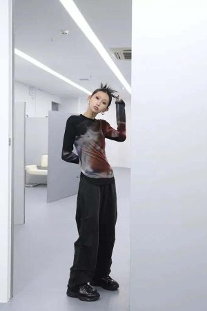 Y2K Grunge Tie Dye Top