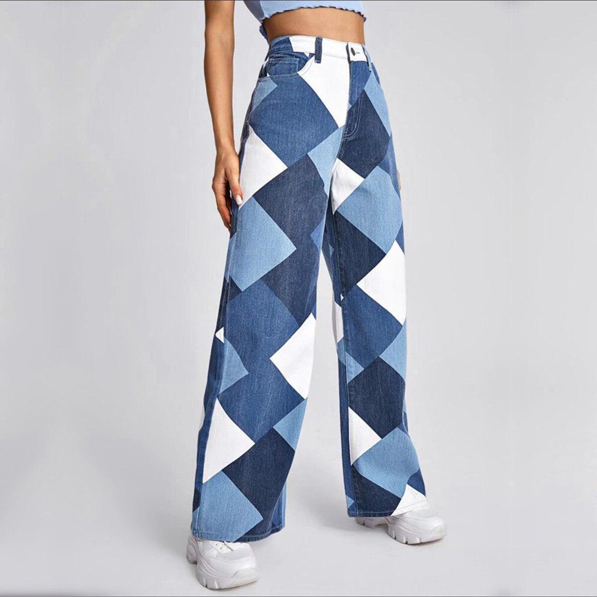 Y2K Harlequin Wide Leg Jeans Y2K Harlequin Wide Leg Jeans