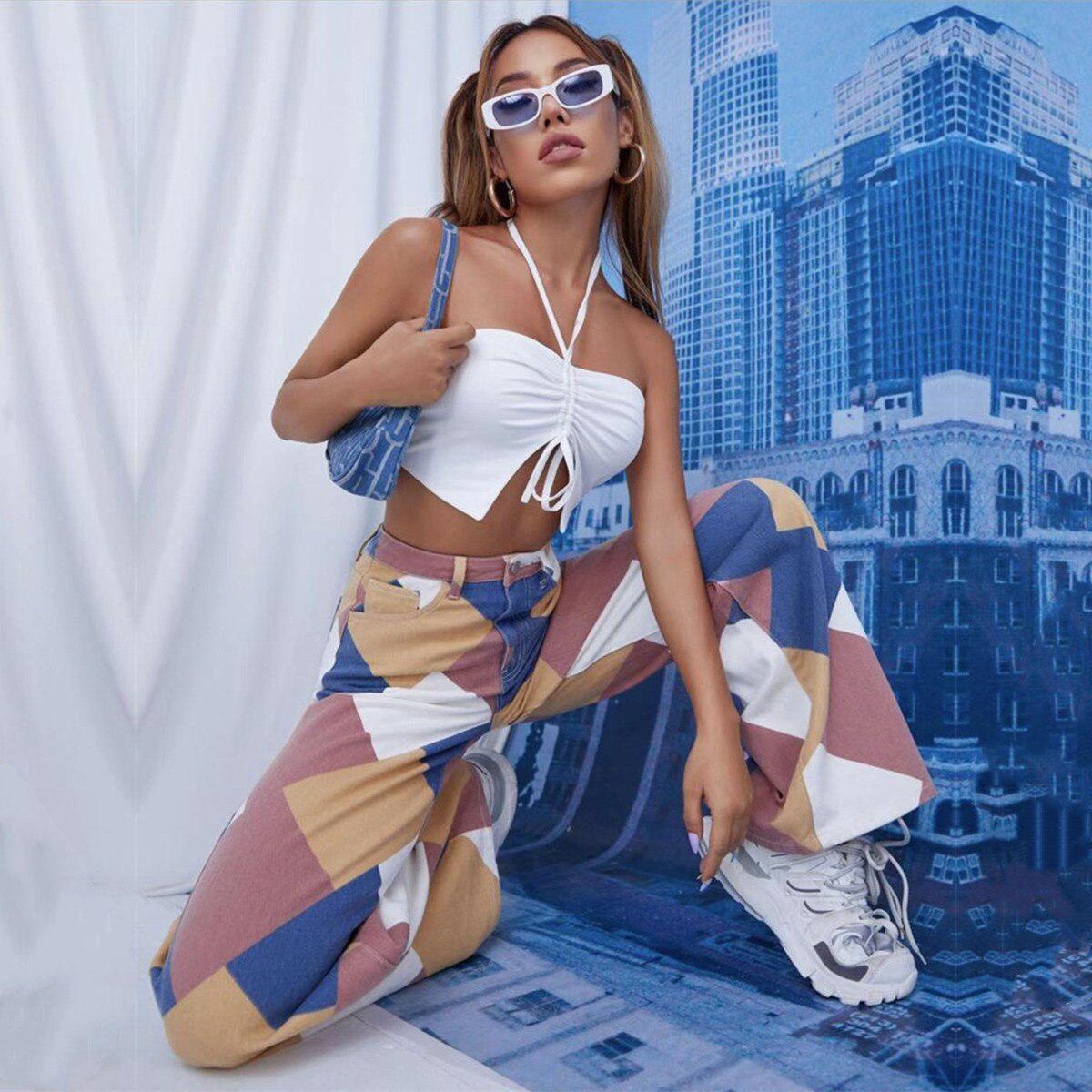 Y2K Harlequin Wide Leg Jeans Y2K Harlequin Wide Leg Jeans