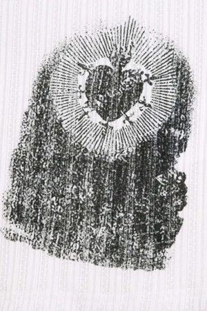 Y2K Heart & Swords Off Shoulder Top