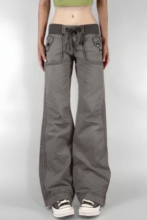 Y2K Low Waist Drawstring Pants