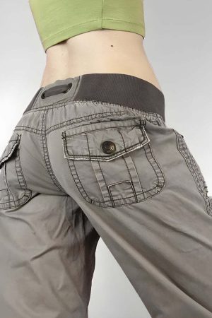 Y2K Low Waist Drawstring Pants