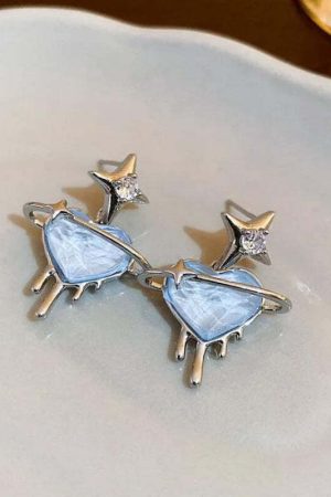 Y2K Melting Heart Earrings