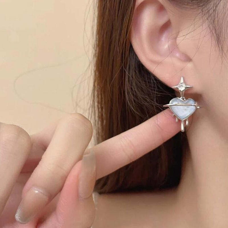 Y2K Melting Heart Earrings Y2K Melting Heart Earrings