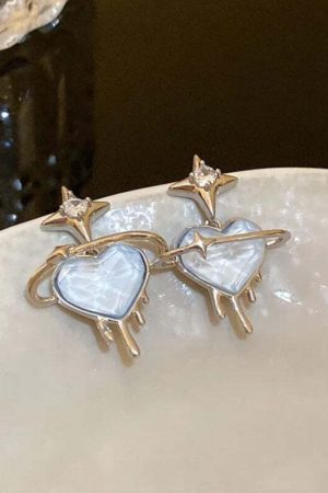 Y2K Melting Heart Earrings