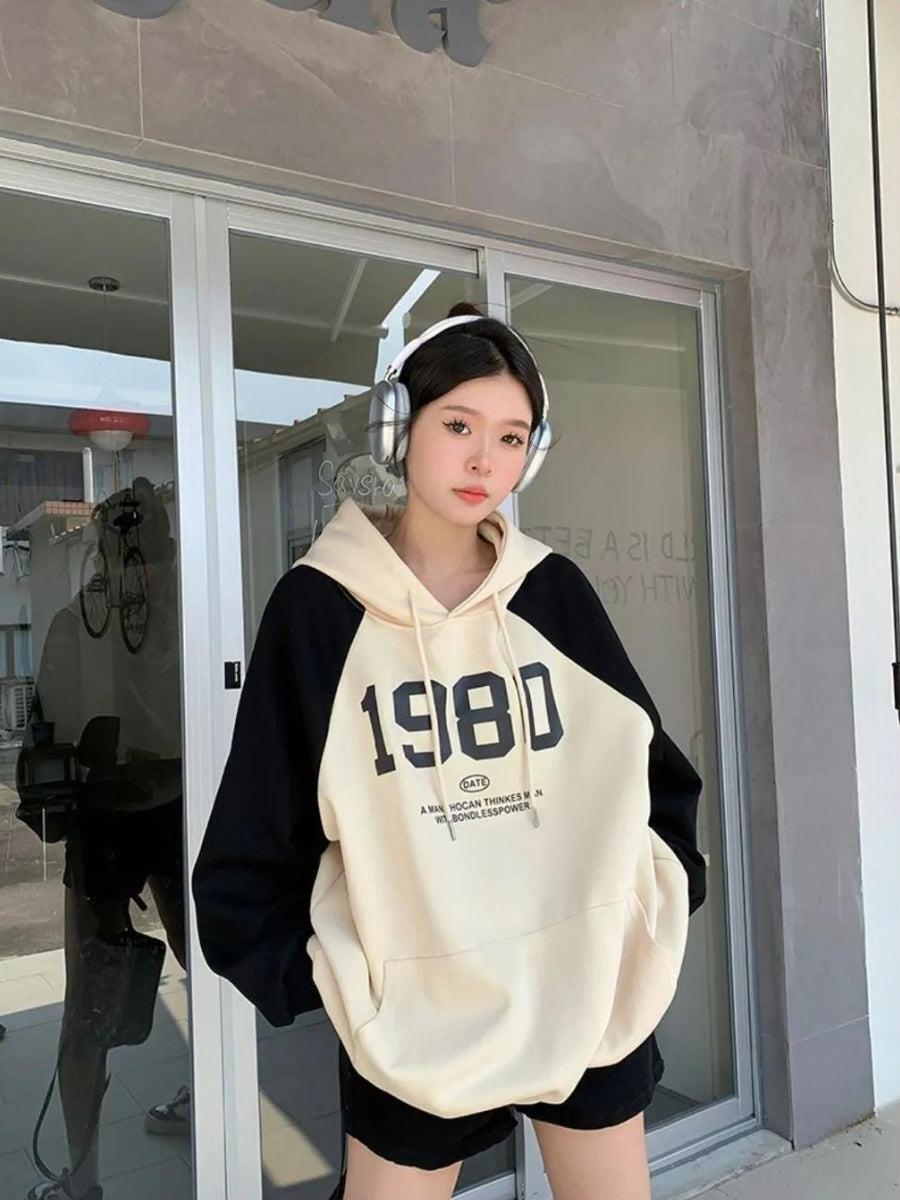 Y2K Oversized Patchwork Hoodie Y2K Oversized Patchwork Hoodie