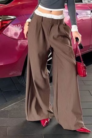 Y2K Pinstripe Baggy Pants