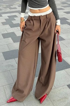 Y2K Pinstripe Baggy Pants