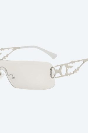 Y2K Rectangle No Frame Sunglasses