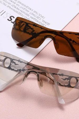 Y2K Rectangle No Frame Sunglasses