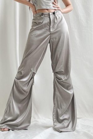 Y2K Satin Wide Leg Pants
